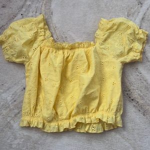 Yellow Crop Top ~ Love Tree ~ Medium